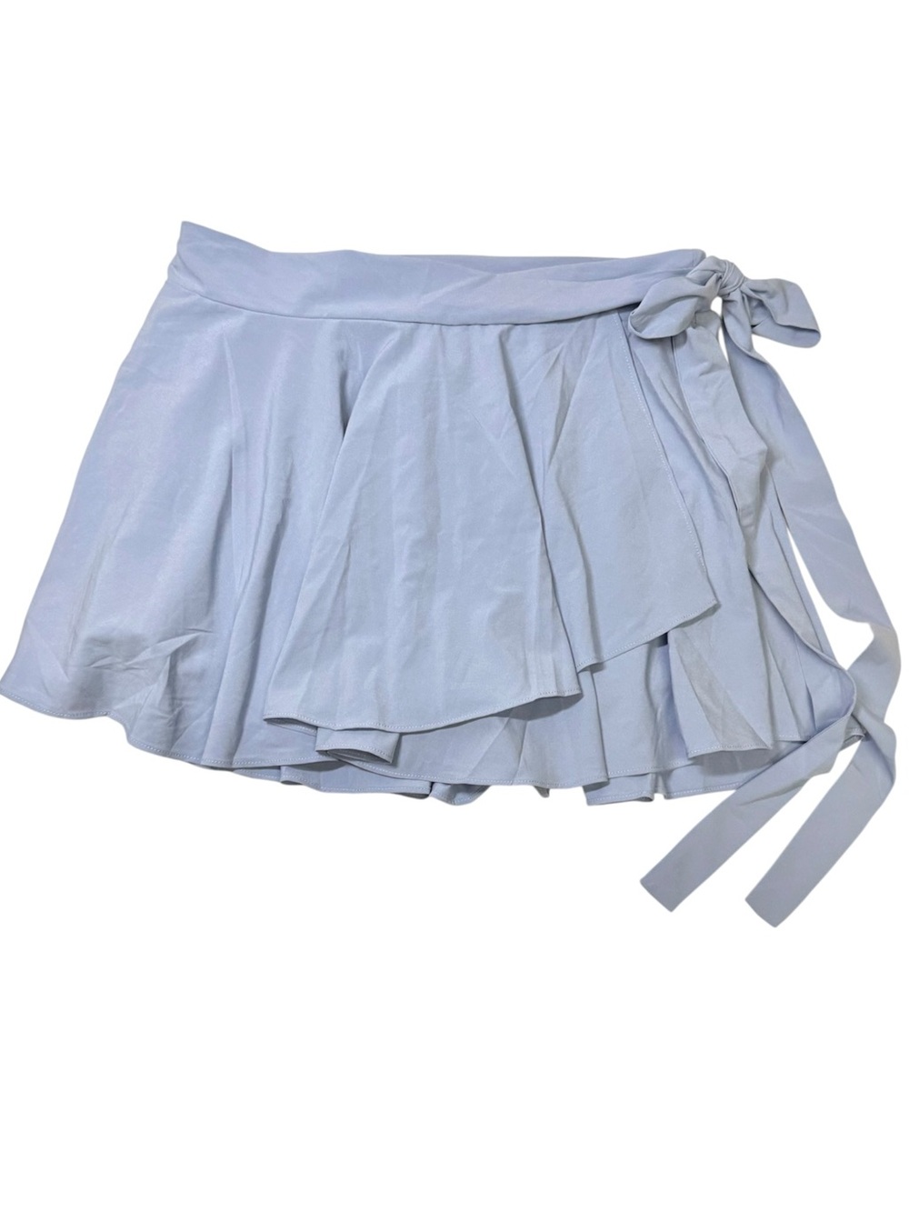 Halara High Waisted Wrap Ruffle 2-in-1 Skort Blue Size L Tie Waist